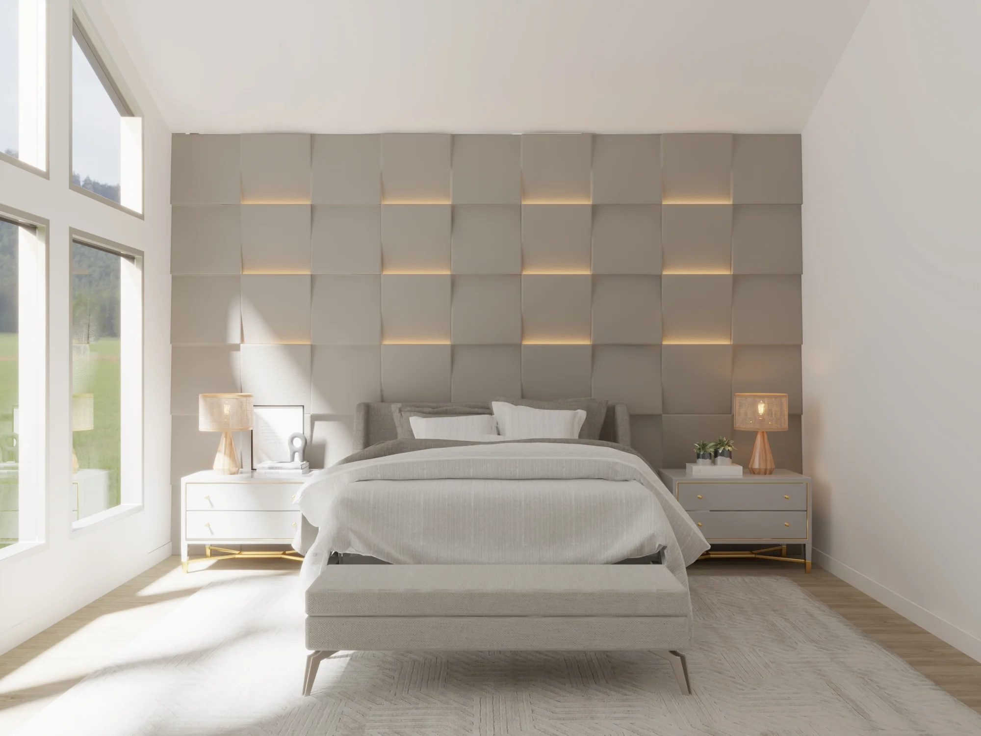 Schallabsorber Schlafzimmer Wand modern Cube 3 grau Schallabsorber Schlafzimmer Wand modern Cube 3 grau