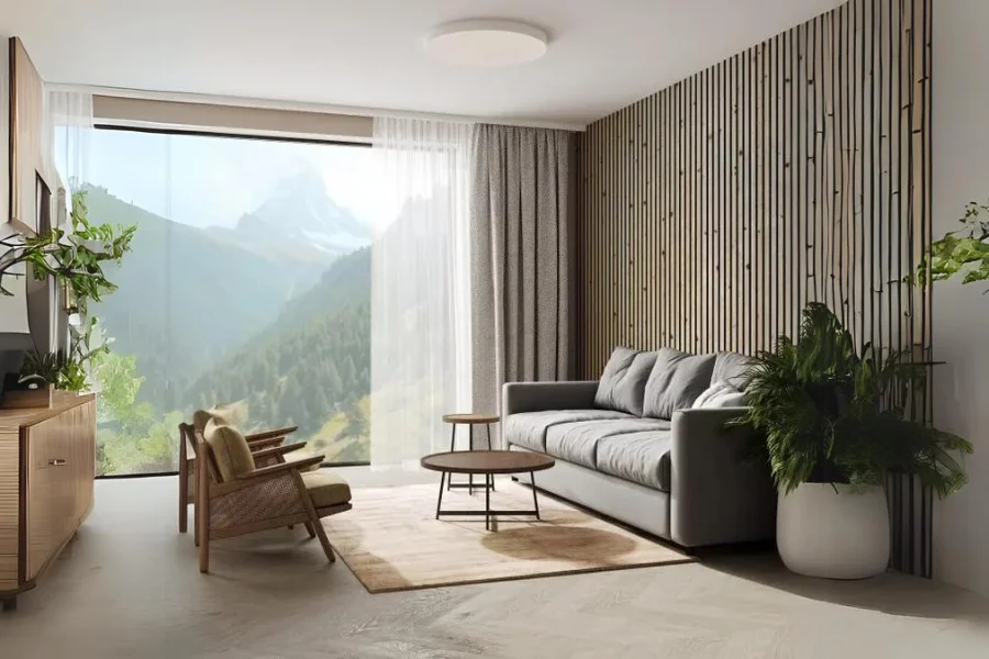 Akustikpaneele Alpenpaneel Wohnzimmer modern