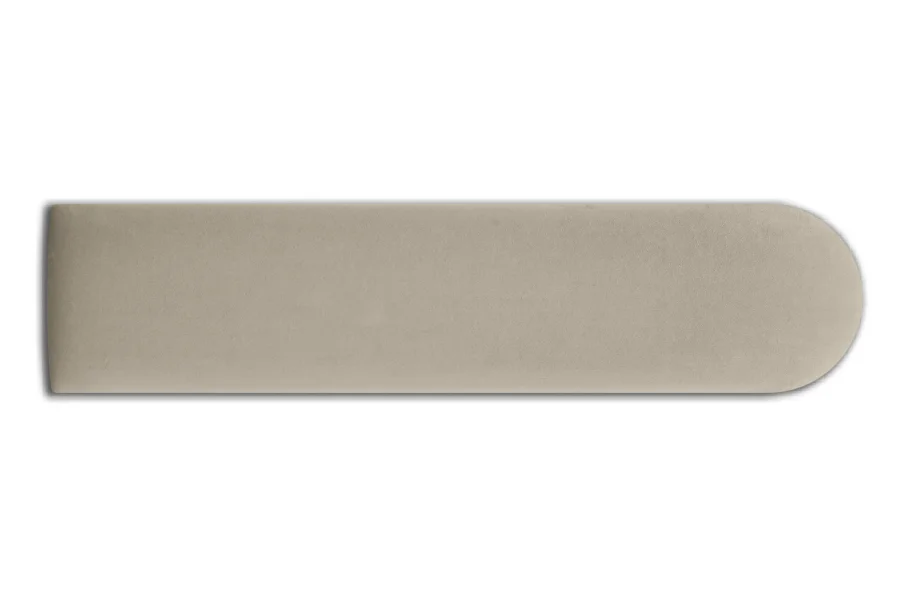 Wandpolster Zaun rund Matt Velvet 09 Grau-Beige