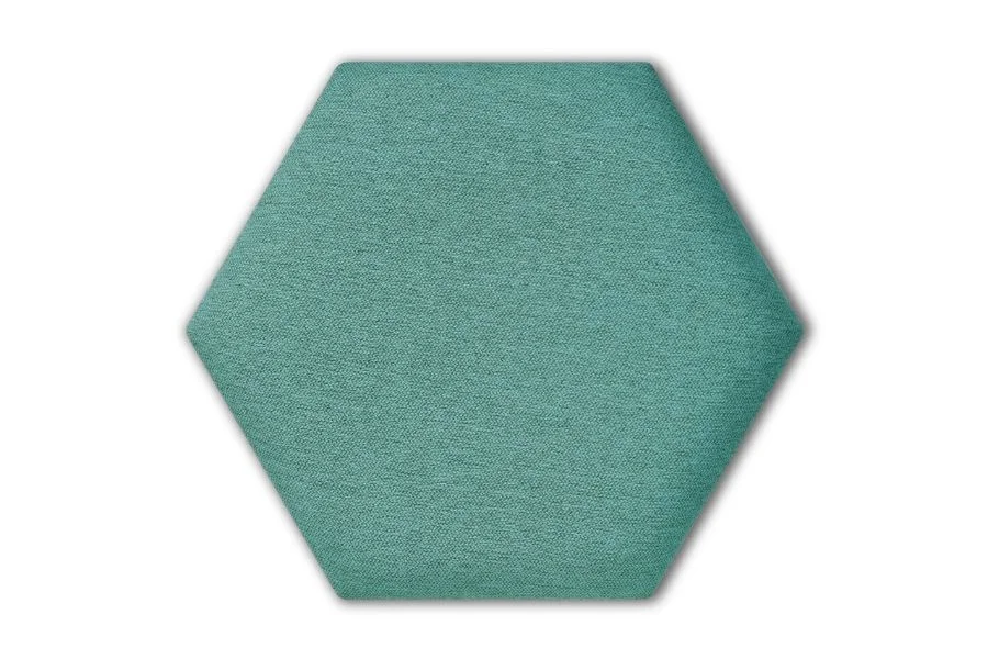 Wandpolster Hexagon GEMMA 75 Türkis