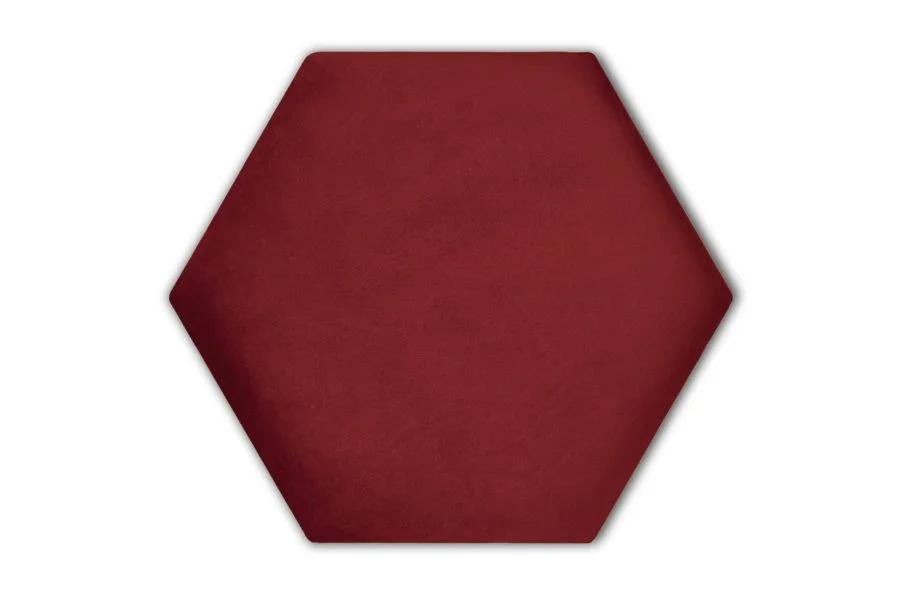 Wandpolster Hexagon RIVIERA 61 Bordeauxrot