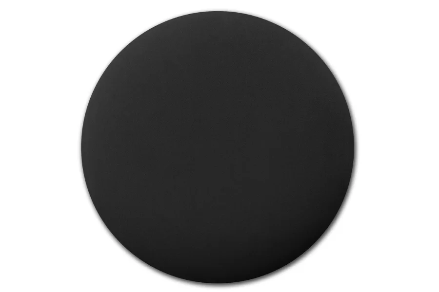 Wandpolster Kreis Matt Velvet 99 Schwarz
