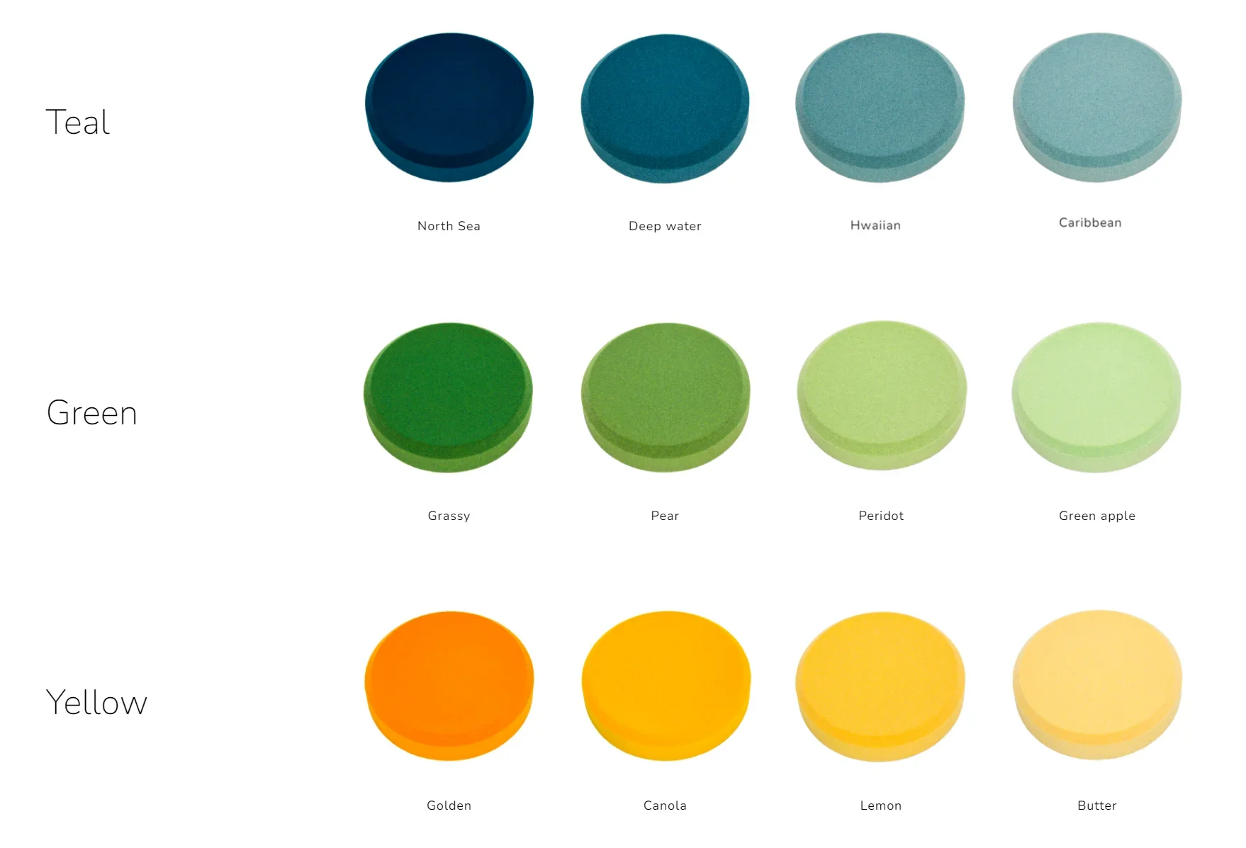 Wall panels Fluffo colours Wall panels Fluffo colours