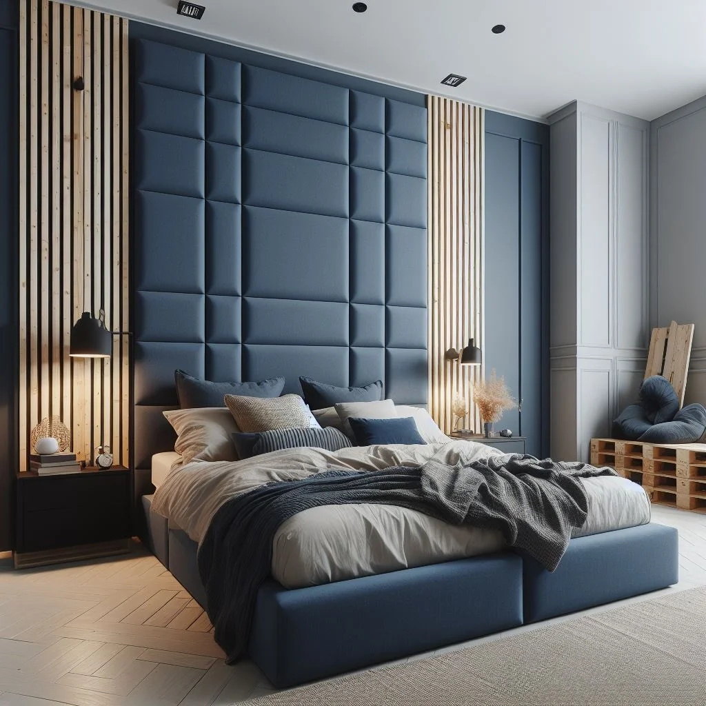 Wandpaneele-wandpolster-modernes-schlafzimmer