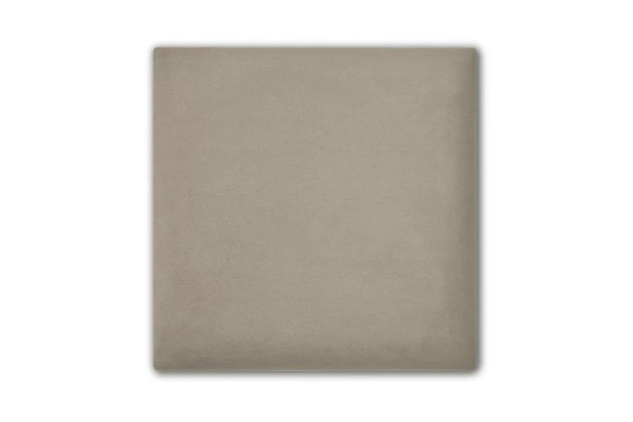 Wandpolster Quadrat Matt Velvet 09 Grau-Beige