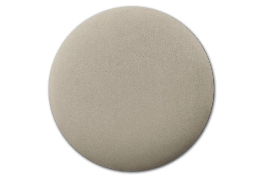 Wandpolster Kreis Matt Velvet 09 Grau-Beige