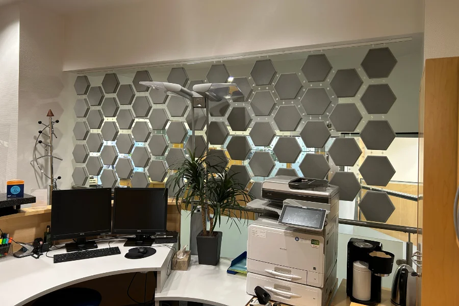 Raumtrenner Hexagon Büro
