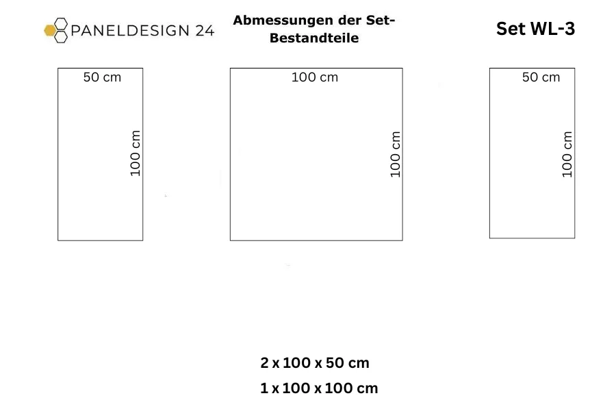 Wandleisten-Set weiß WL-3 Skizze