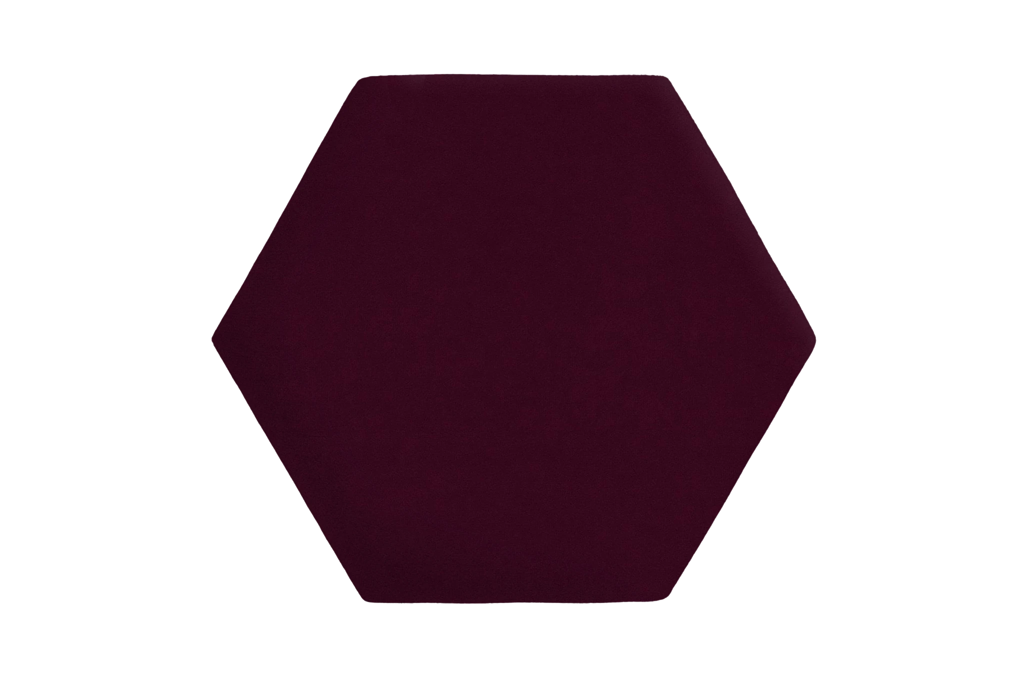 Coussin mural Hexagon Matt Velvet 68 Bordeaux