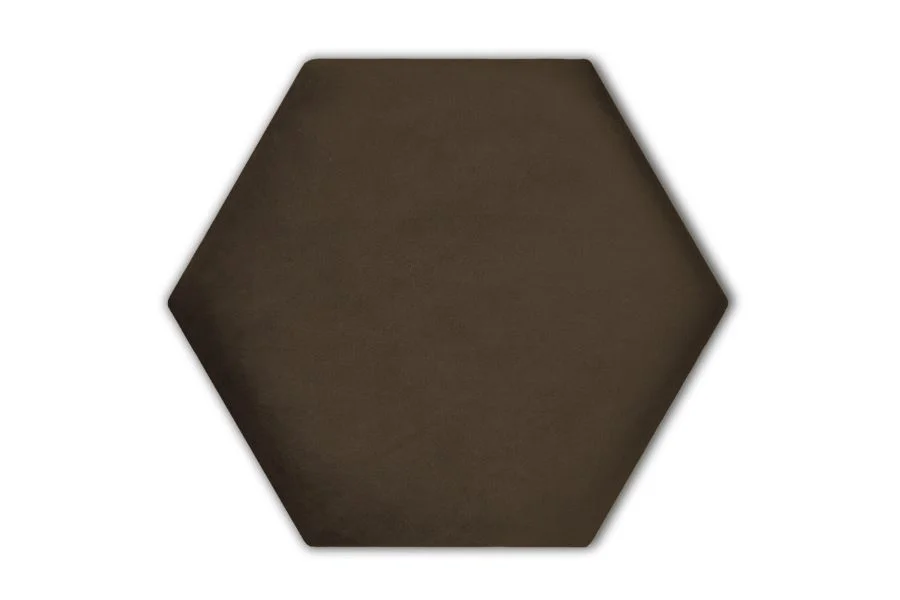 Wandpolster Hexagon RIVIERA 29 Dunkelbraun