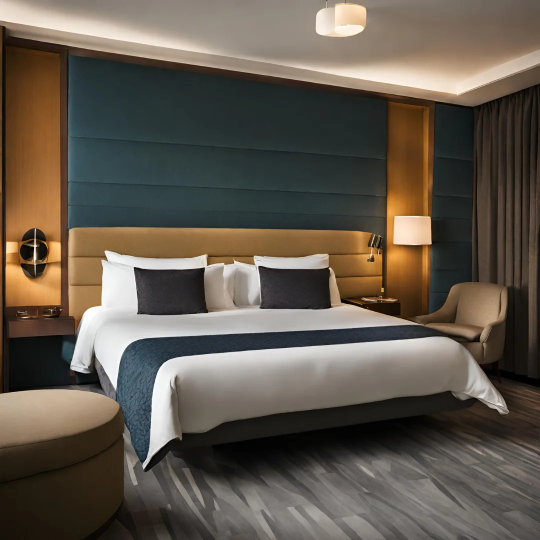 Wandpolster Hotel Blau Inspiration modern