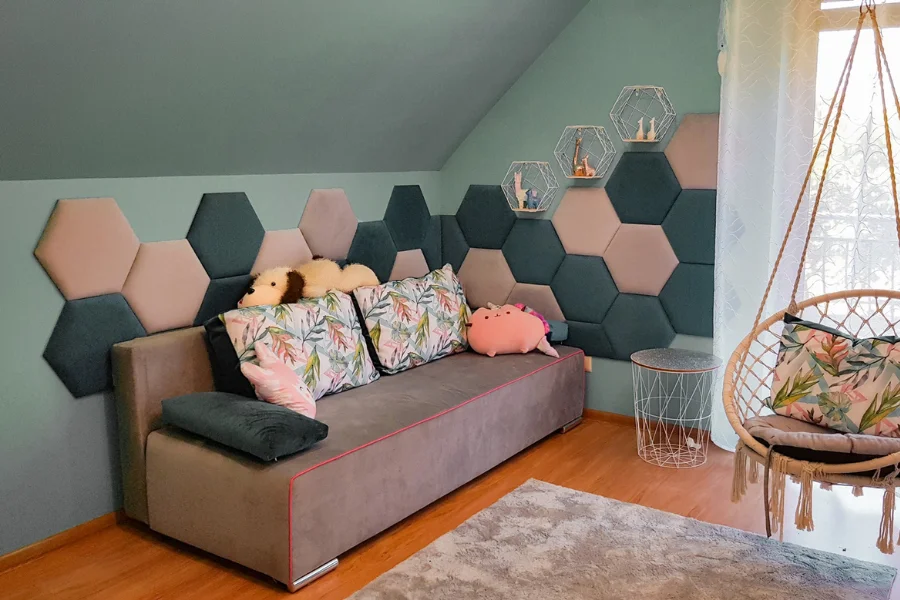 Wandpolster Kinderzimmer Hexagon Wandpolster Kinderzimmer Hexagon