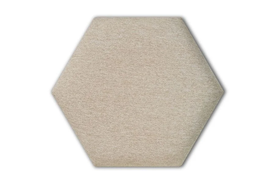 Wandpolster Hexagon GEMMA 10 Creme