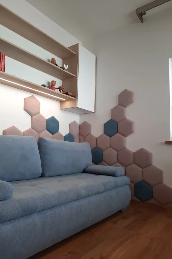 Wandkissen Kinderzimmer Hexagon modern