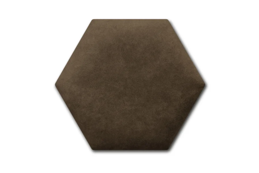 Wandpolster Hexagon Preston 29 Dunkelbraun