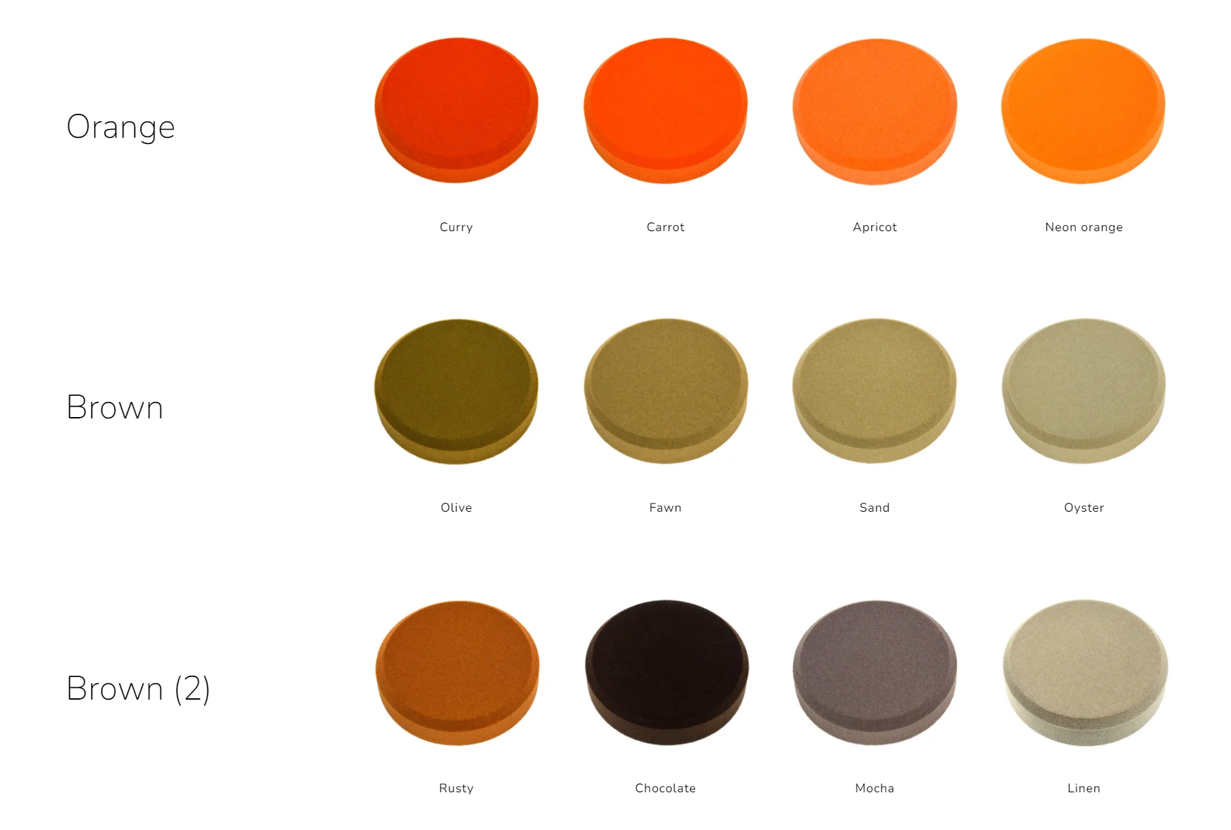 Wall panels Fluffo colours Wall panels Fluffo colours