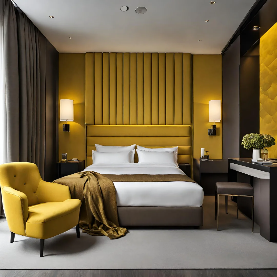 Wandpolster Hotel Gelb Inspiration