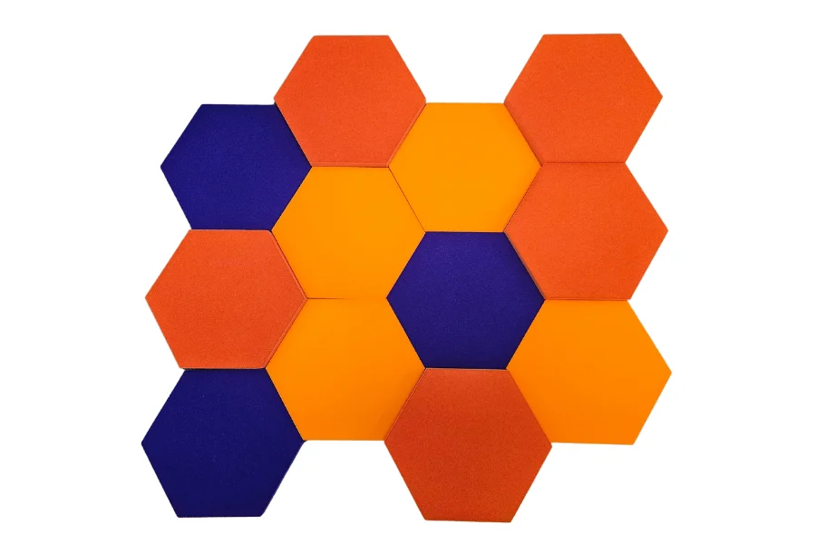 Schallabsorber Fluffo Hexagon golden