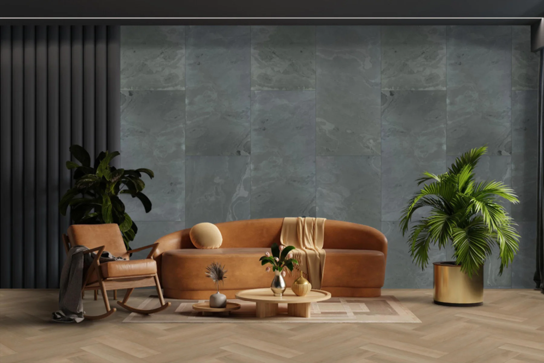 Steinwand-Wohnzimmer-Schiefer-Schwarz-PD202 Steinwand-Wohnzimmer-Schiefer-Schwarz-PD202