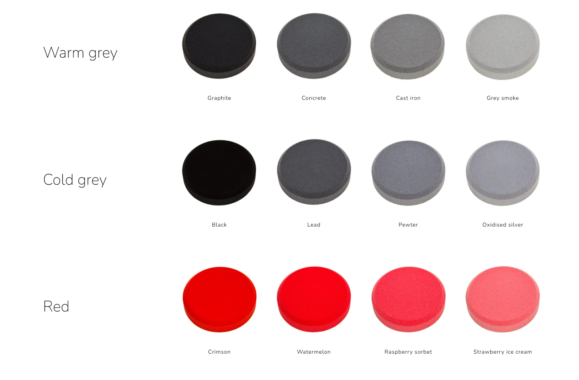 Wall panels Fluffo colours Wall panels Fluffo colours