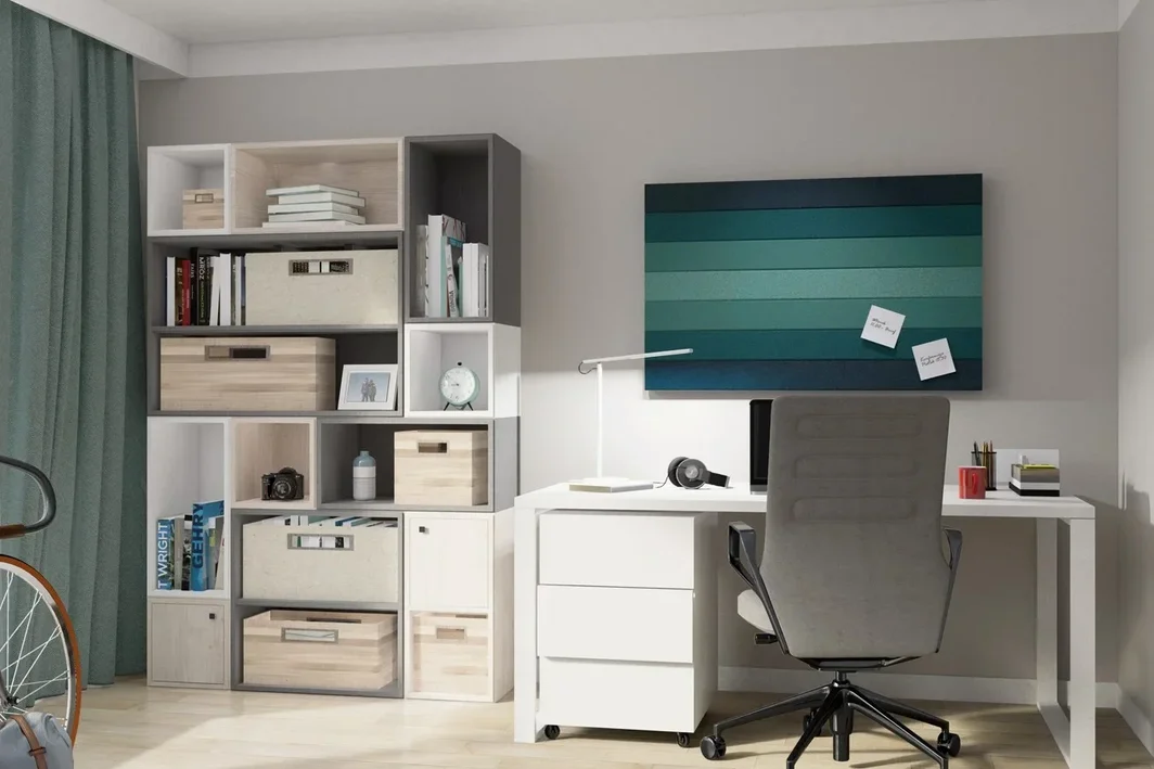 Wandpaneel HOP Home Office_Lamel_maritim Beispielbild