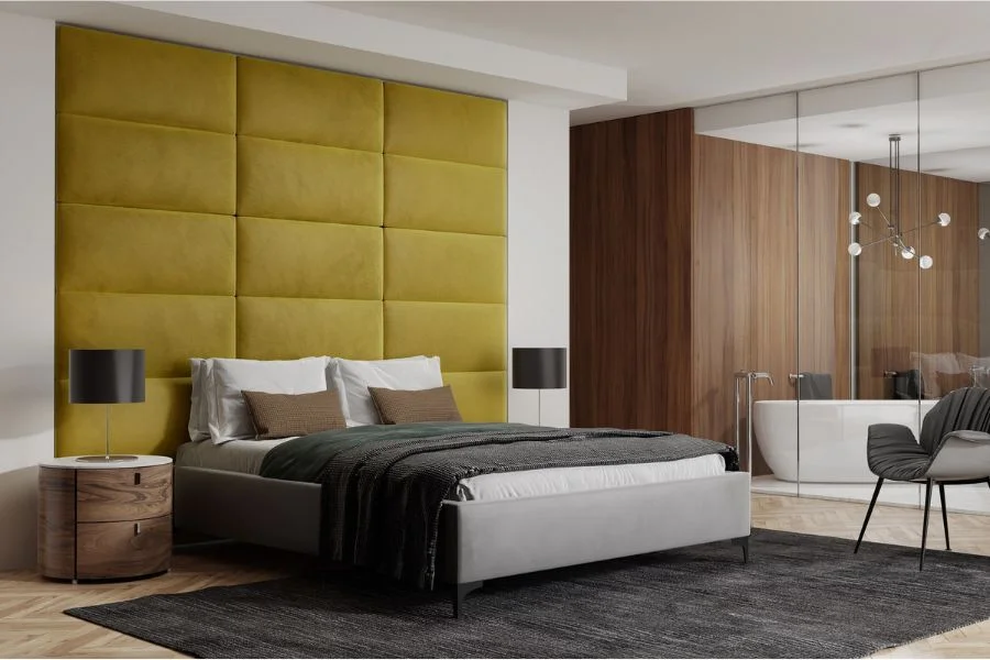 Wandpolster Schlafzimmer Rechteck gelb Wandpolster Schlafzimmer Rechteck gelb