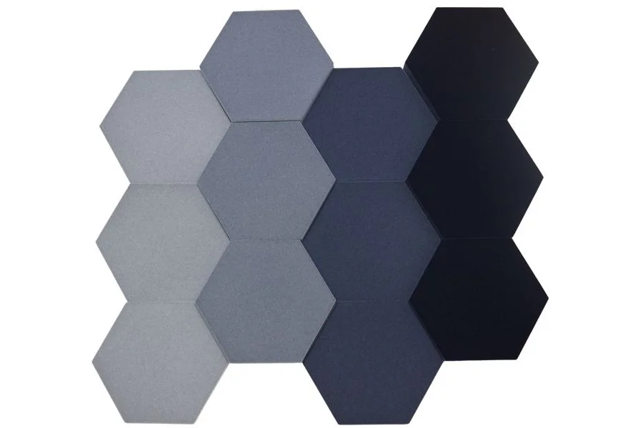 Schallabsorber Fluffo Hexagon Set navy blue