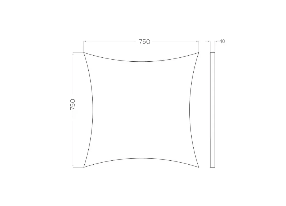Fluffo Deckenabsorber Echo M Skizze